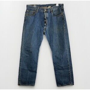 Levi's 501 Jeans Size 36 X 30 Straight Leg Medium Wash Button Fly Y2K 2000s